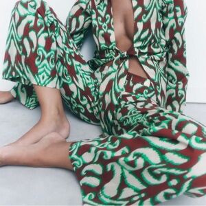 ZARA Cotton Printed Pants NWT Women’s Small